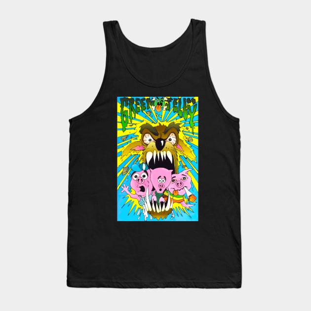 Three Little Pigs - Green Jelly Tank Top by media319